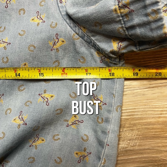 vintage Passports : denim equestrian patterned skirt set - Picture 14 of 14